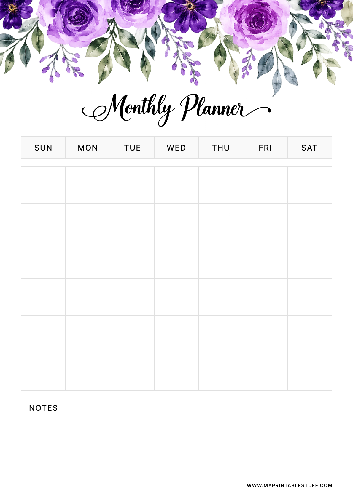 Free Printable Monthly Planner Templates (Modern, Aesthetic, PDF ...