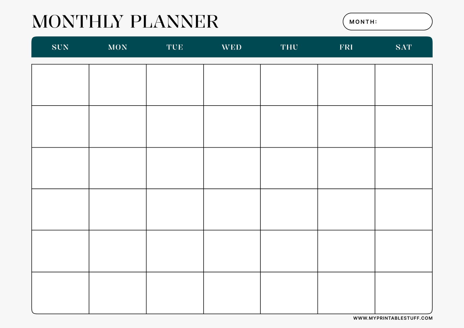 Free Printable Monthly Planner Templates (Modern, Aesthetic, PDF ...